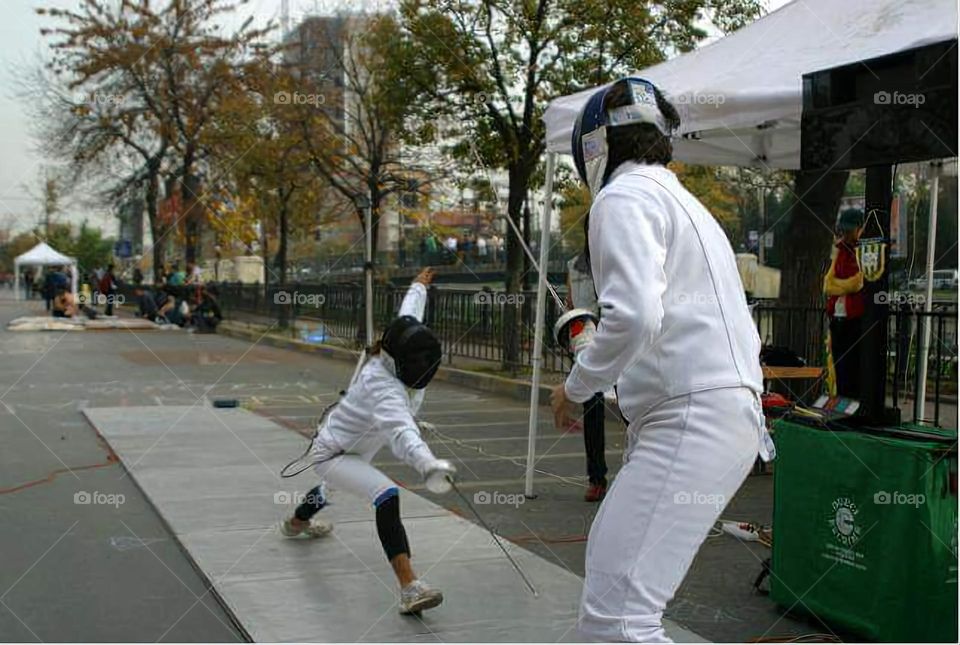 Fencing demonstration