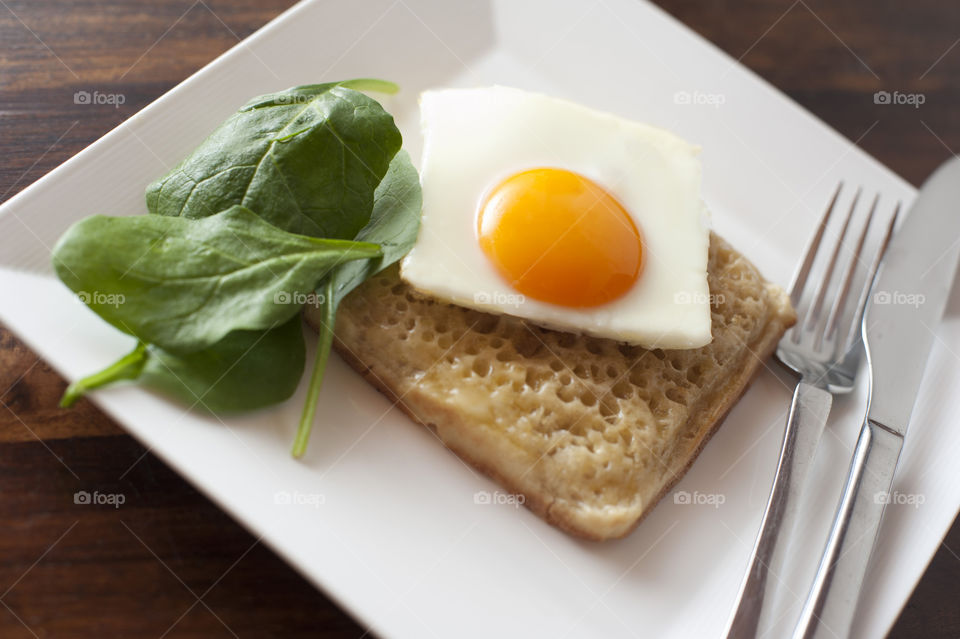 Egg on toast bread