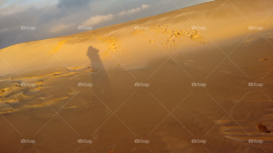 dunas de areia e o por do sol na praia de Pinhal sul Brasil RS