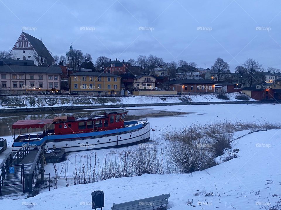 You sail nowhere when ice blockades you in. Porvoo, Finland 