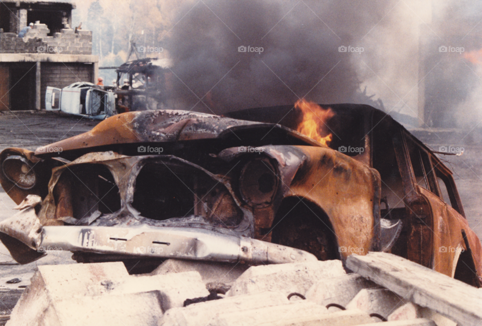 car fire disaster ruins by MagnusPm