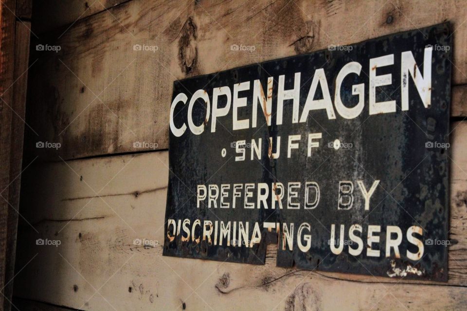Copenhagen snuff sign
