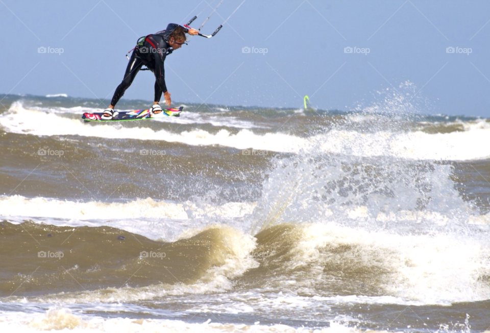 ocean kite sea waves by KathOnEarth