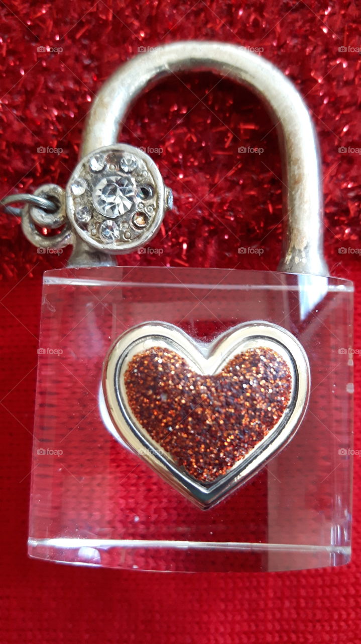 Red Lock with hearth