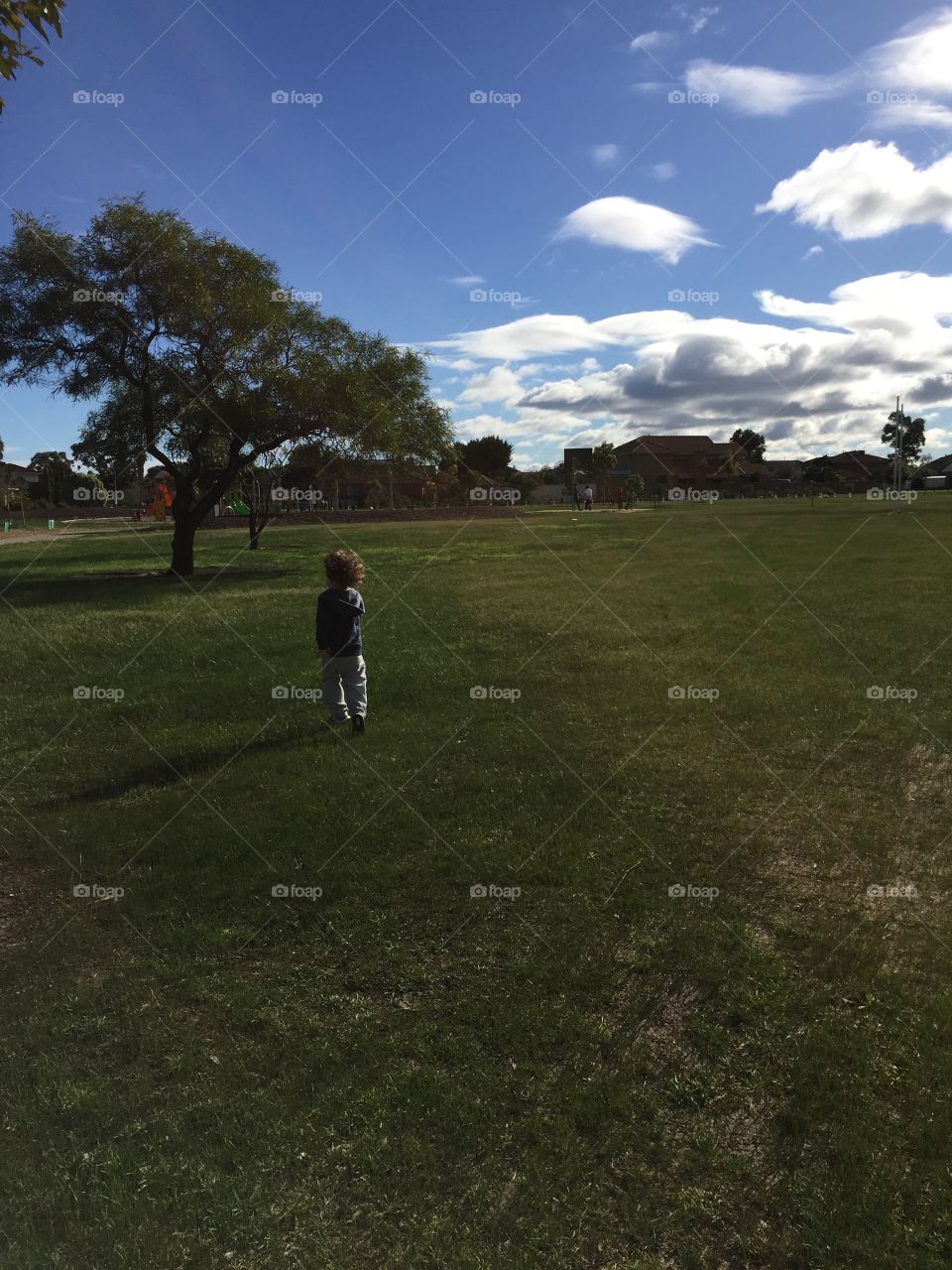 Clouds boy and nature 