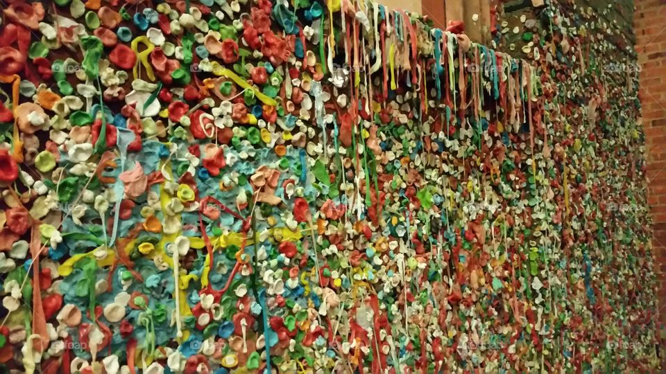 Gum Wall at Pike Place. March 2016 pike place market