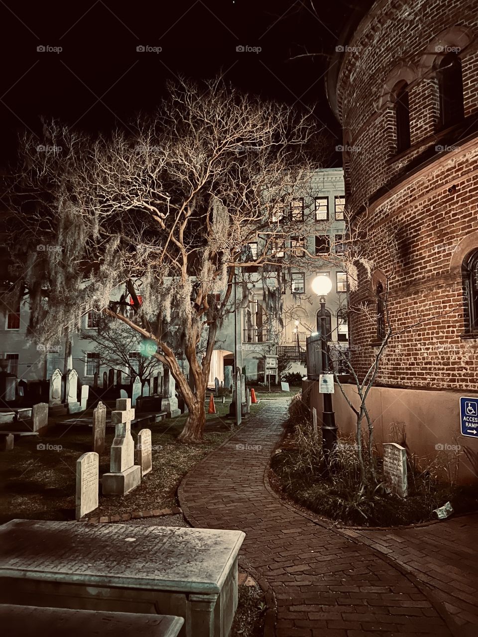 Night in the graveyard 