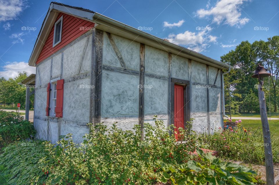 Historic House. Germanic Style Half-Timber Farmhouse  Circa ~1865