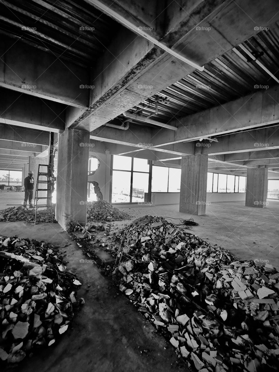 Architecture the phase of demolition 