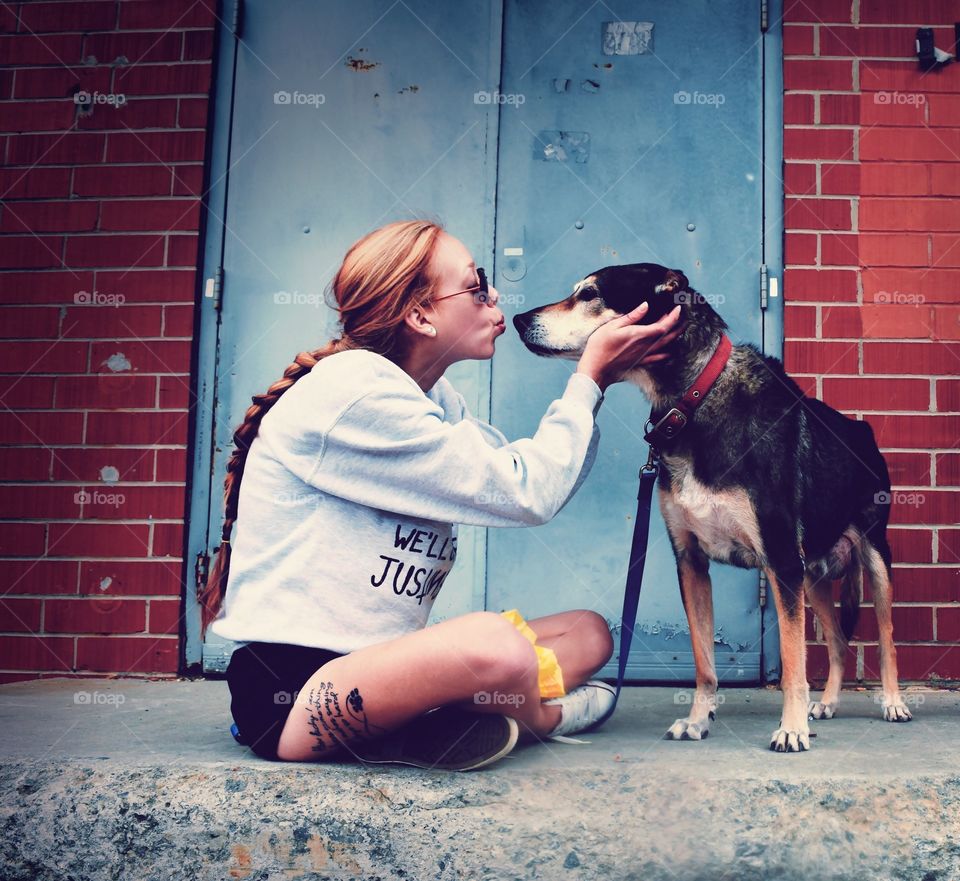 Dog, People, One, Woman, Canine