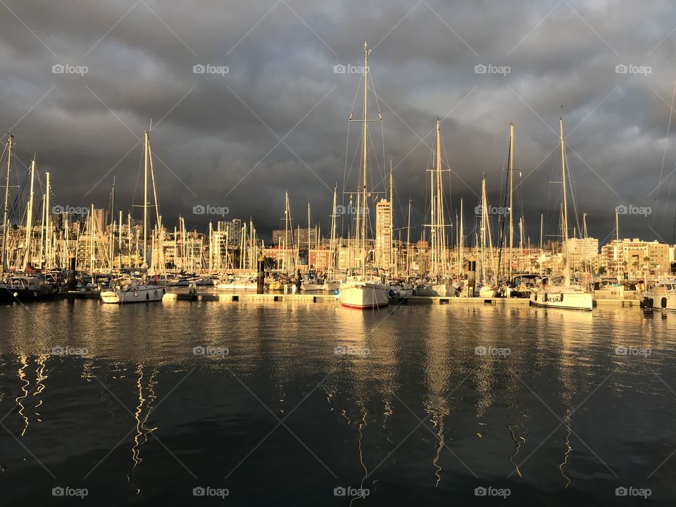 dawn on the island of Gran Canaria