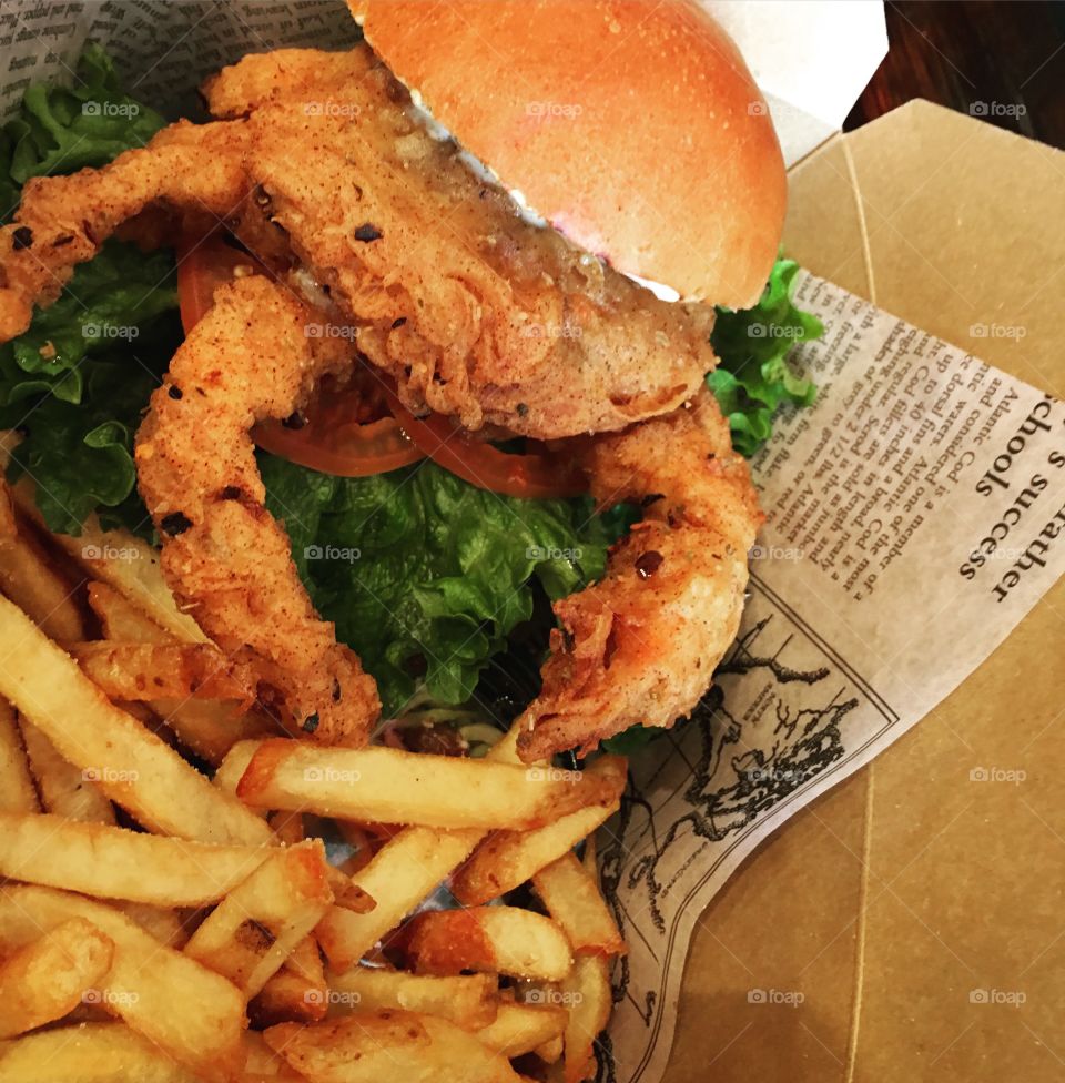 Crab burger