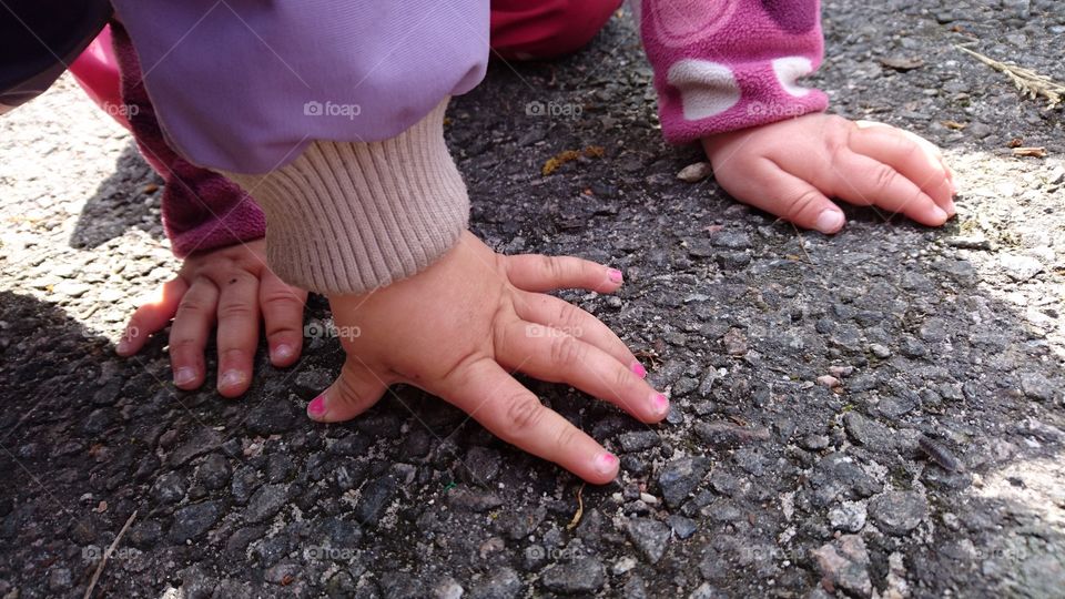Childrens hands