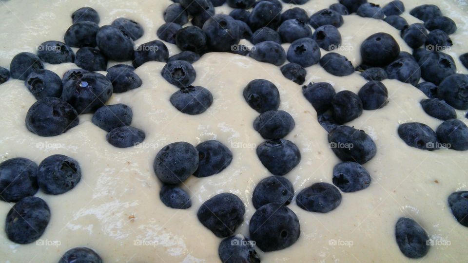 Blueberry pancake batter