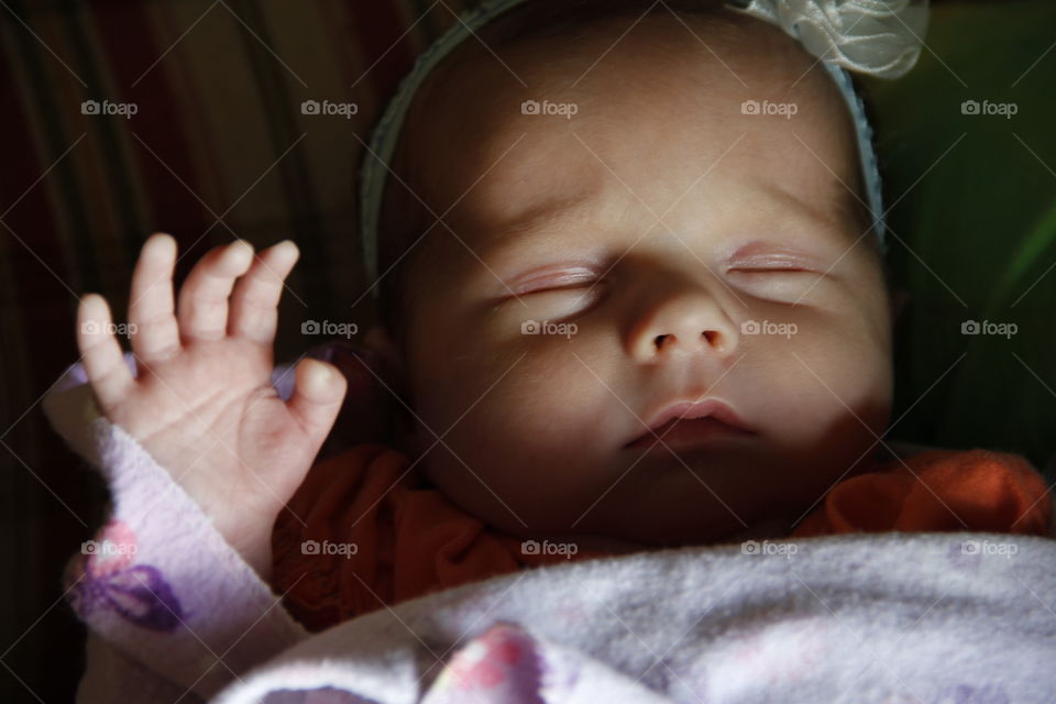 Sleeping baby girl