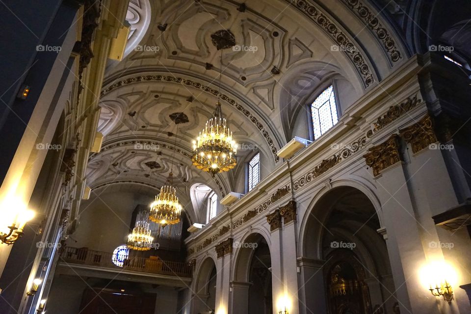 Ceiling of Iglesia Parroquial de Santa Teresa y Santa Isabel, Madrid 