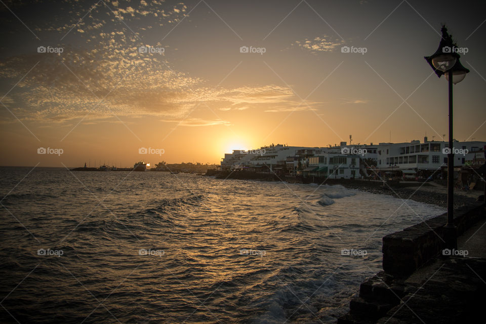 Beautiful sea sunset