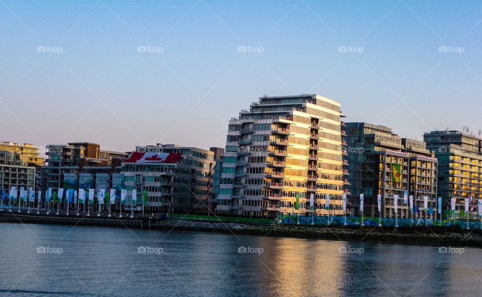 View of the Athlete’s Village in the 2010 Winter Olympics in Vancouver, British Columbia 