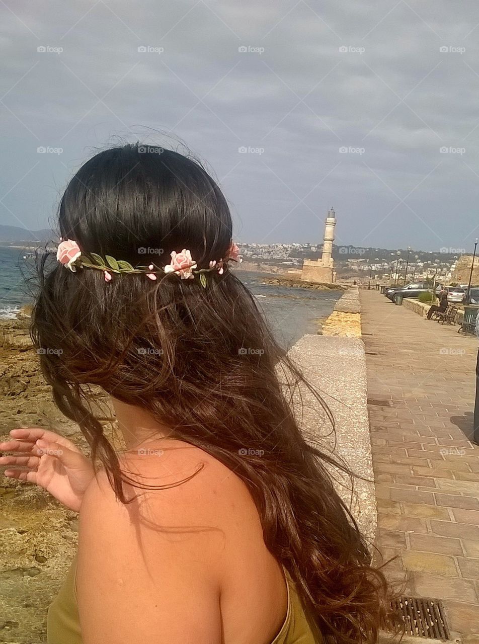 lighthouse old port . chania creta