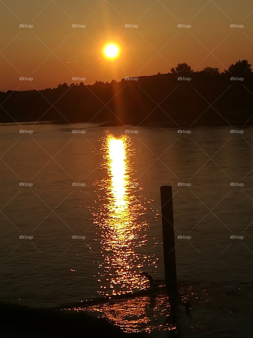 Riverside sunset