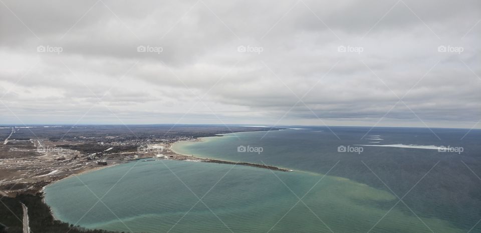 Looking down on Rogers City