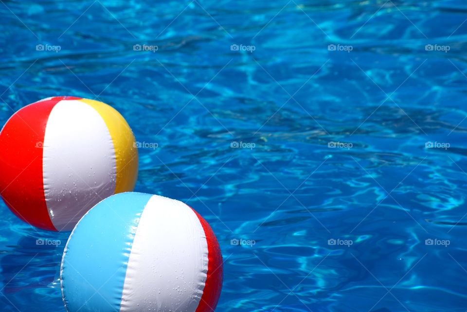 Balls in swimming pool