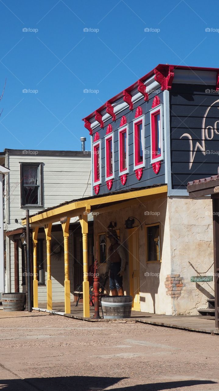 Old west small town saloon