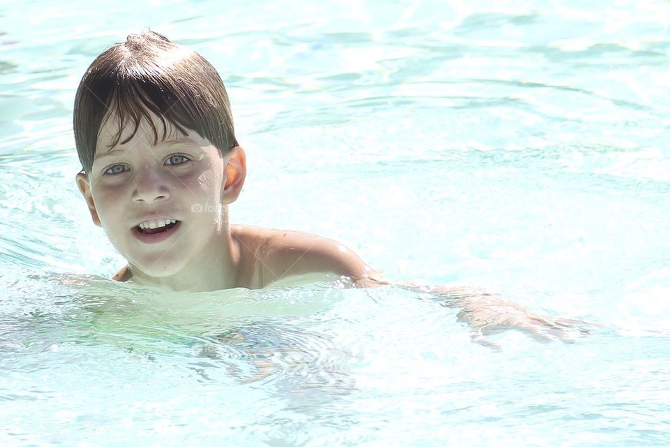 Boy at pool