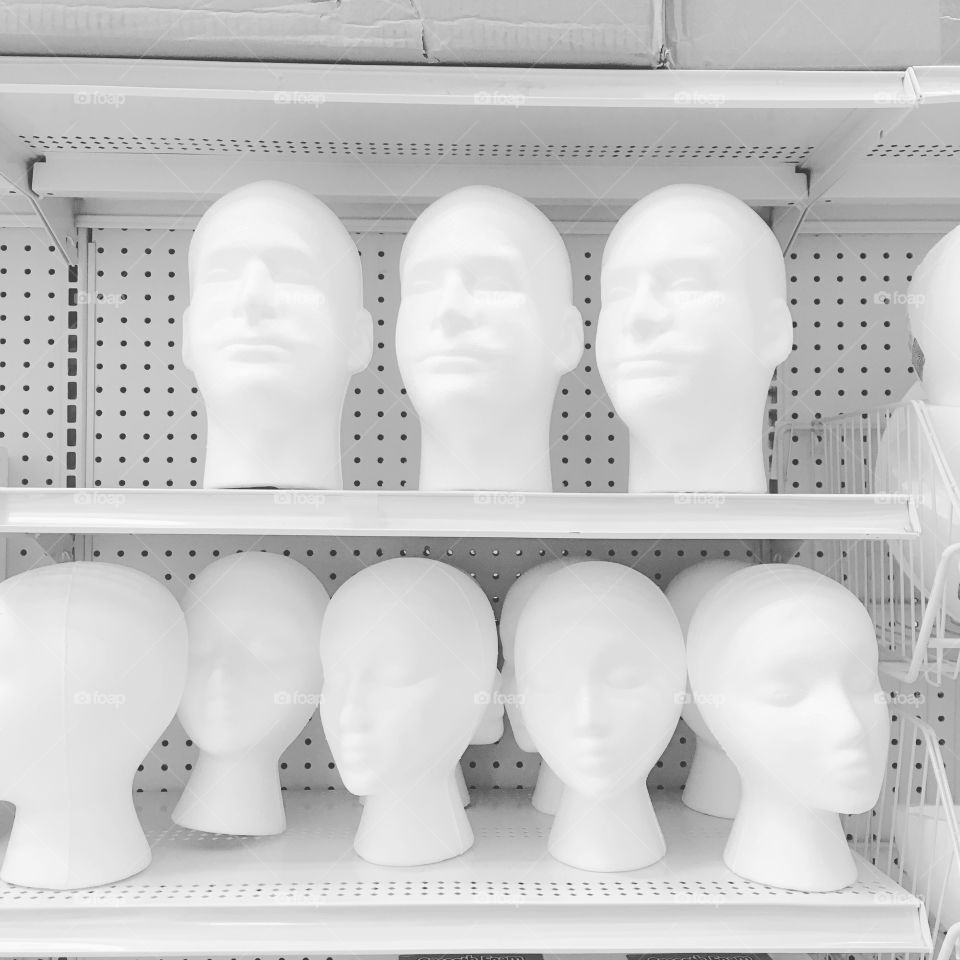 Styrofoam heads
