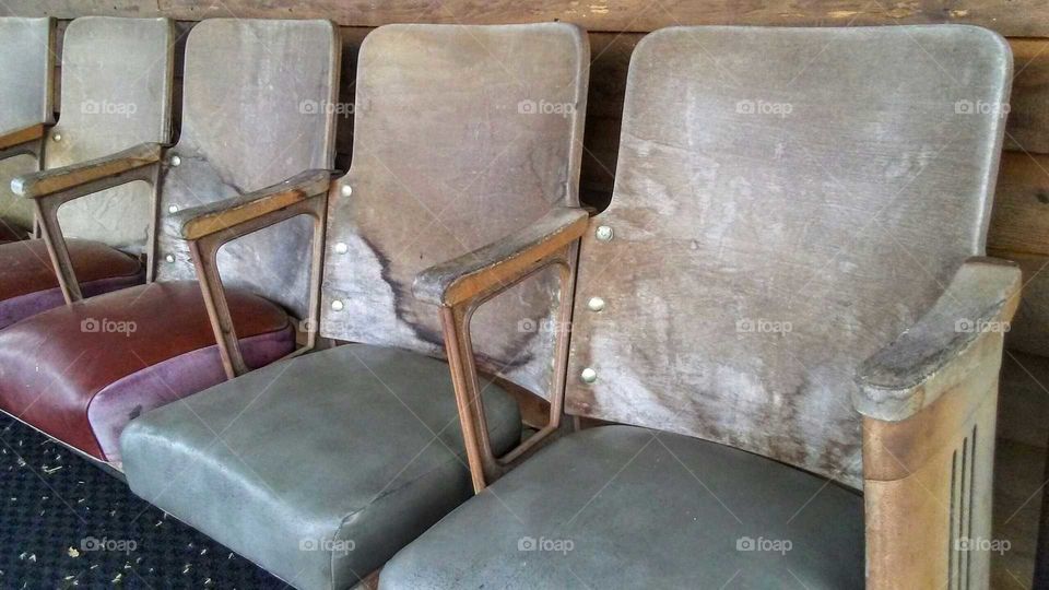Old theater chairs