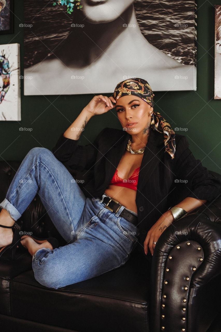 a beautiful woman alone