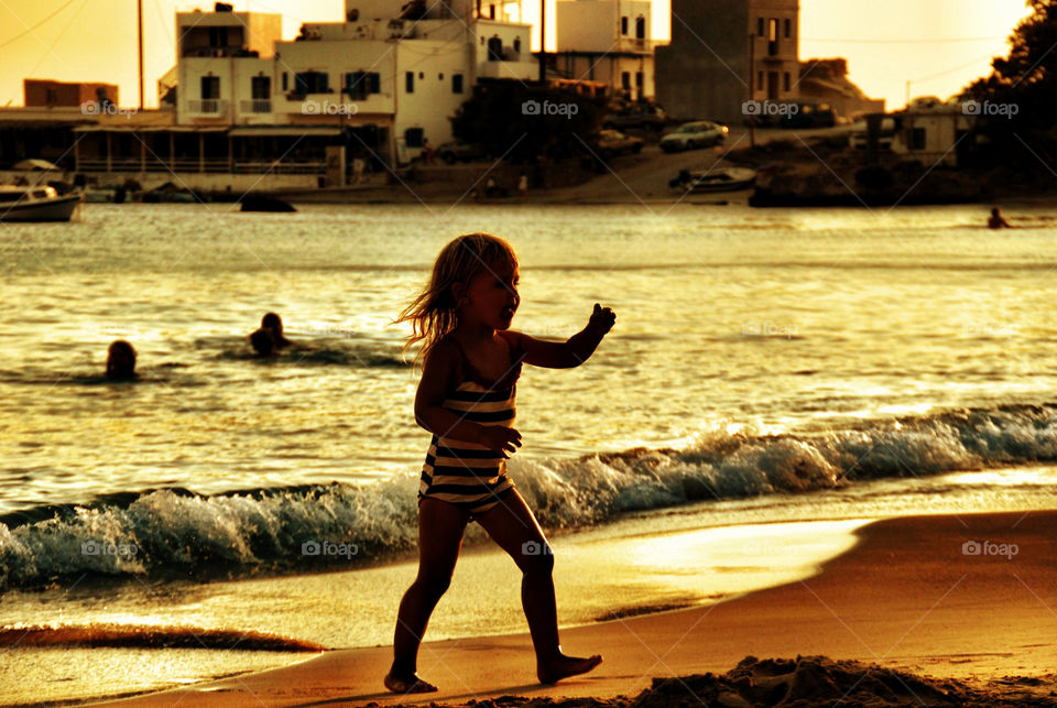 karpathos beach girl sea by mrarflox