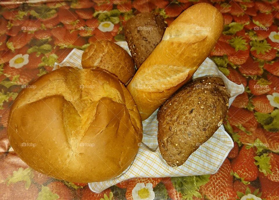 basket of assorted fresh baked bread