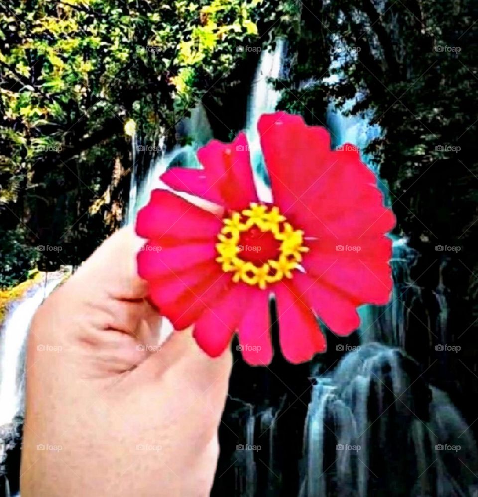 A most beautiful and attractive view of a waterfall.