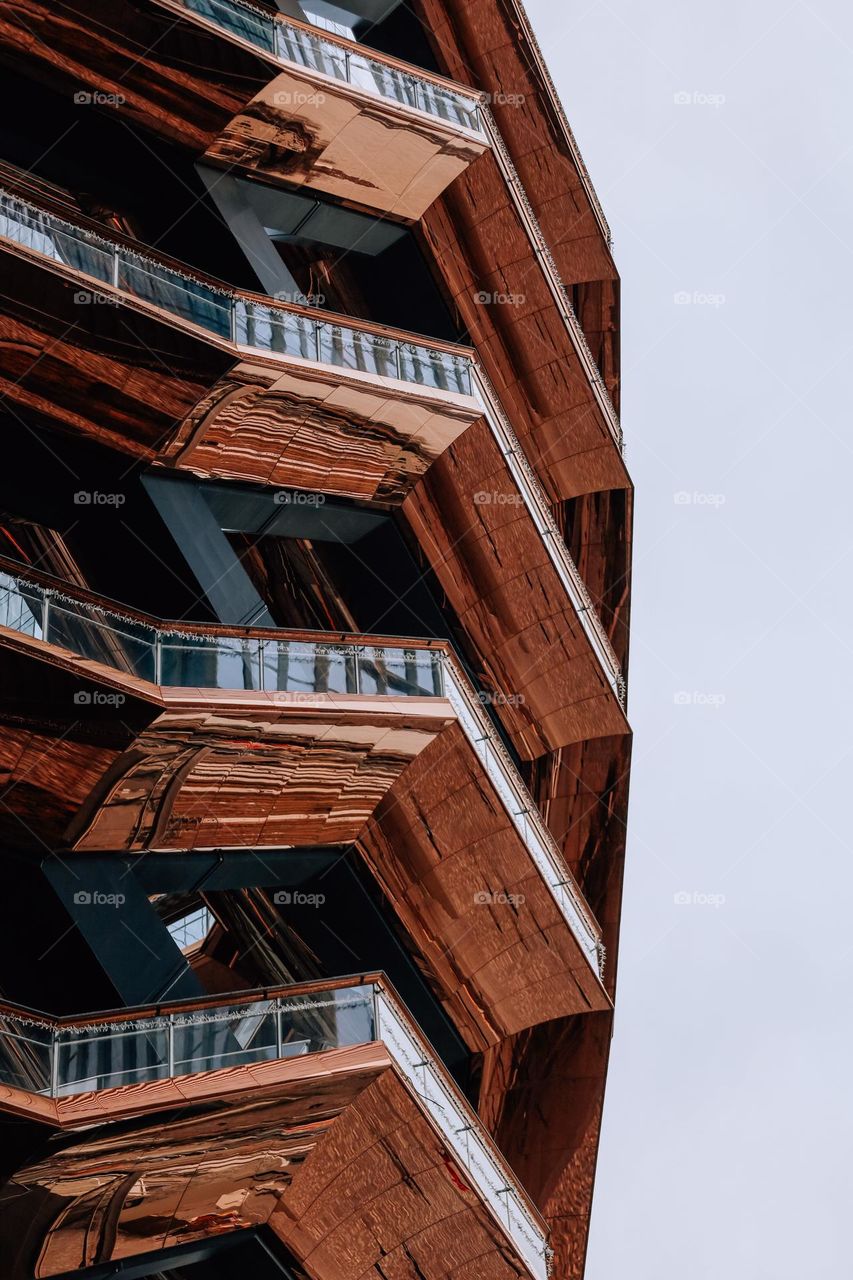 Close up of a reflecting building 