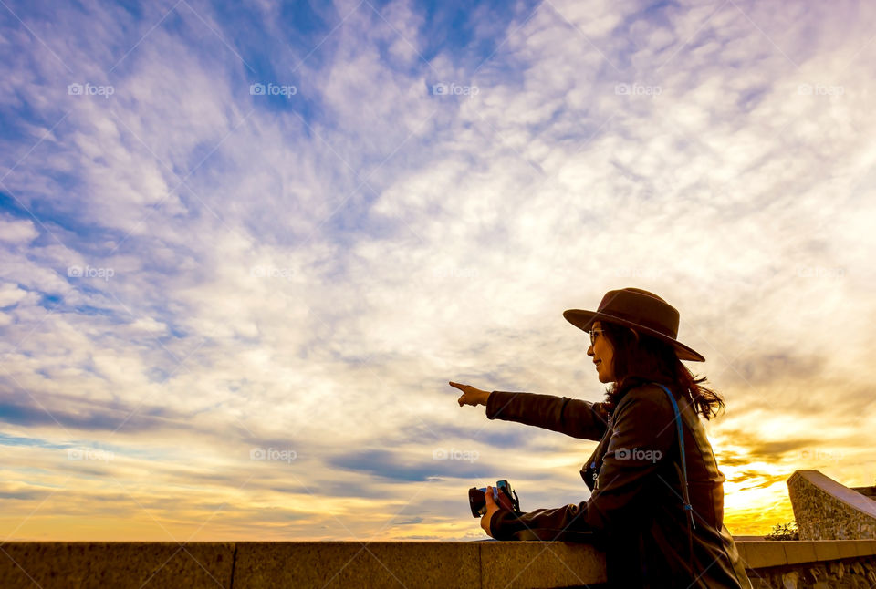 People, One, Sunset, Adult, Sky