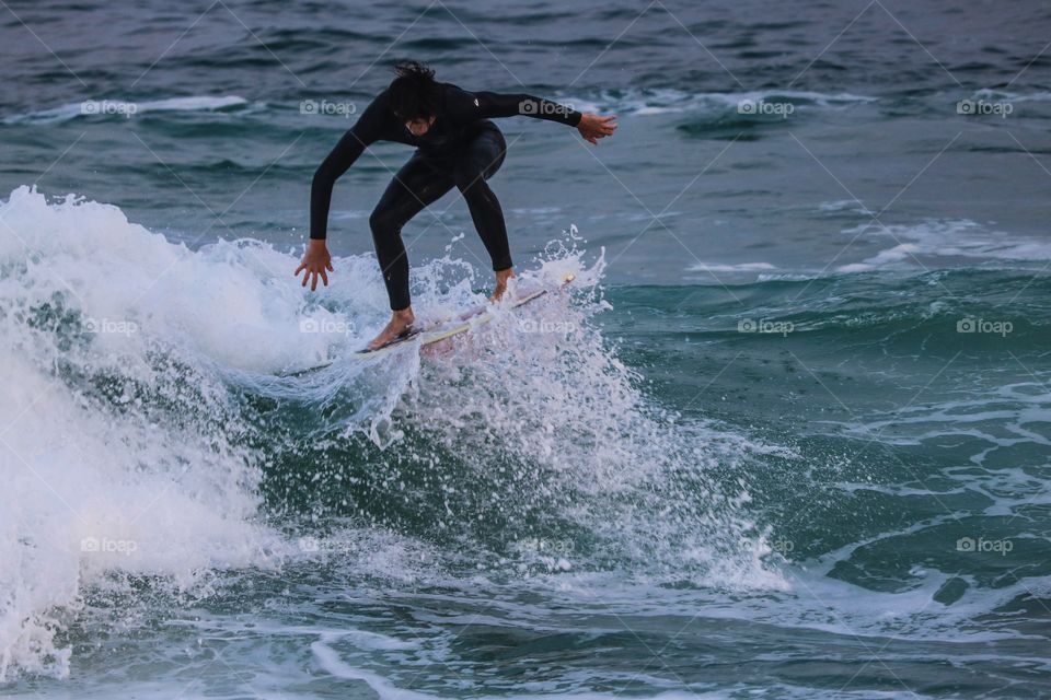 Surfer at The Wedge, Newport Beach, CA