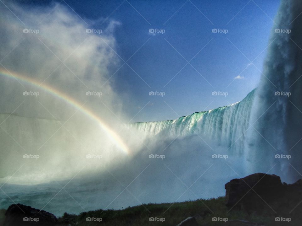 Niagara Falls with Rainbow, Canada.