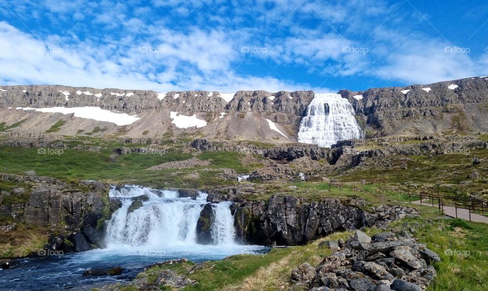 Mighty Dynjandi waterfall