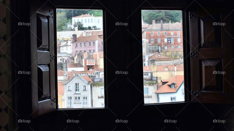 Portuguese castle's windows