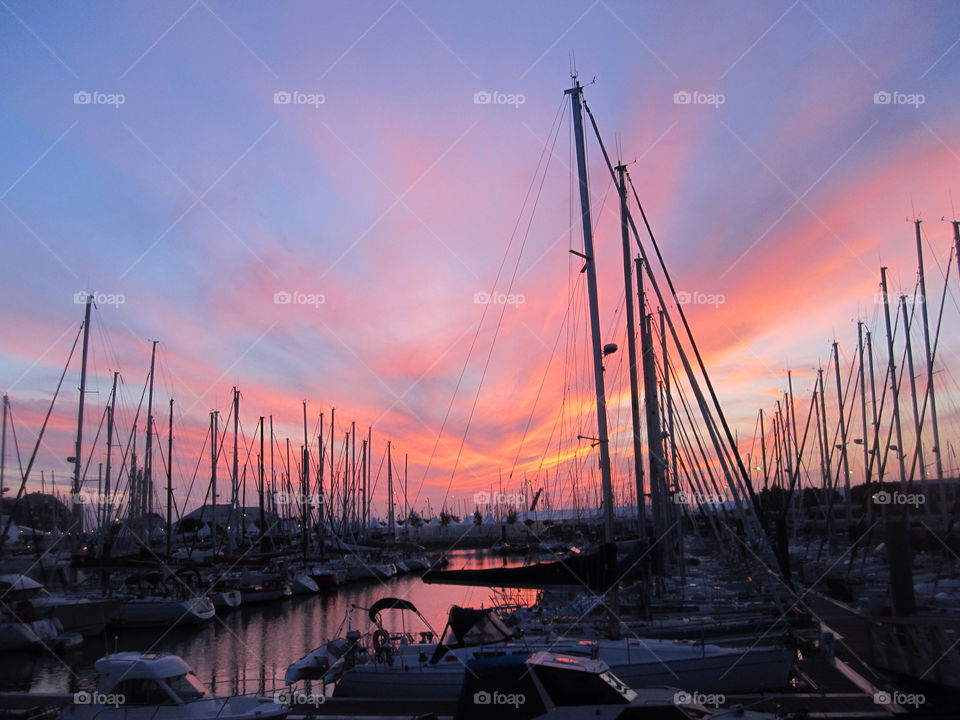 la rochelle france ocean sunse
