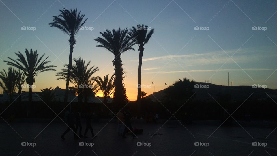 Agadir sunset. today i was at marina agadir walking with my friend until we arrived to this place where have stopped and kept stearing at this amzing landscape. we've just stopped talking to rach other for a half of hour! we were wowed with this sunset