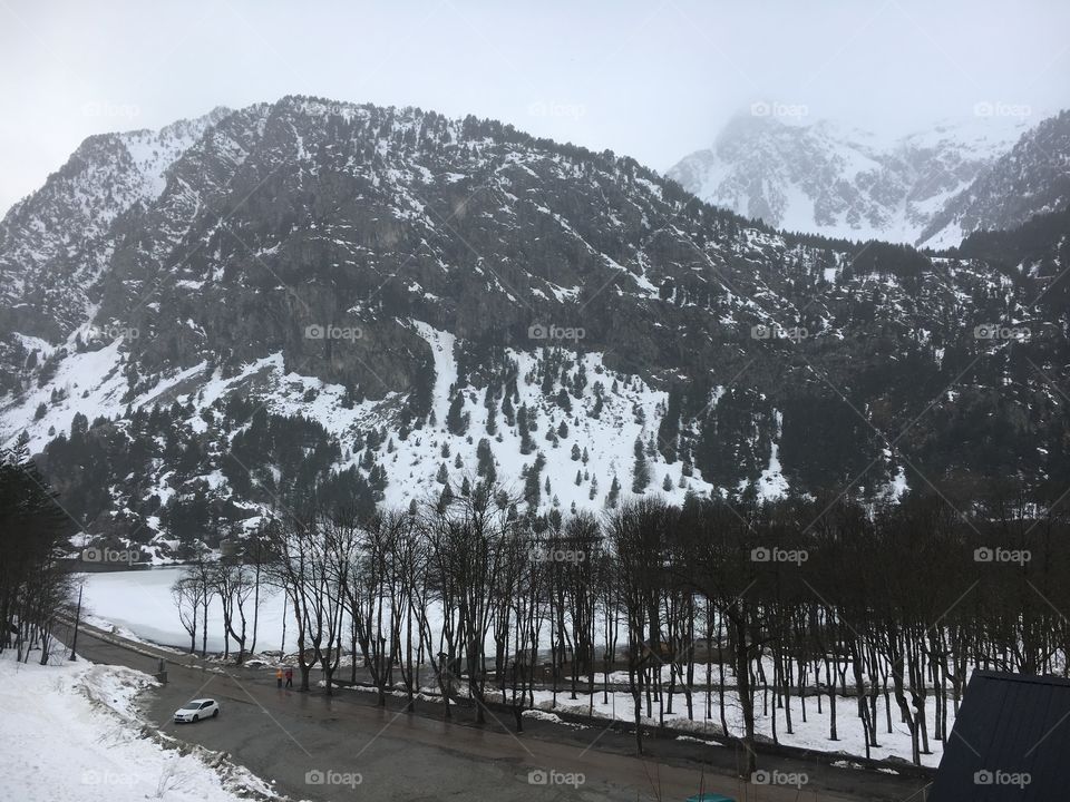 Snow, Mountain, No Person, Water, Landscape
