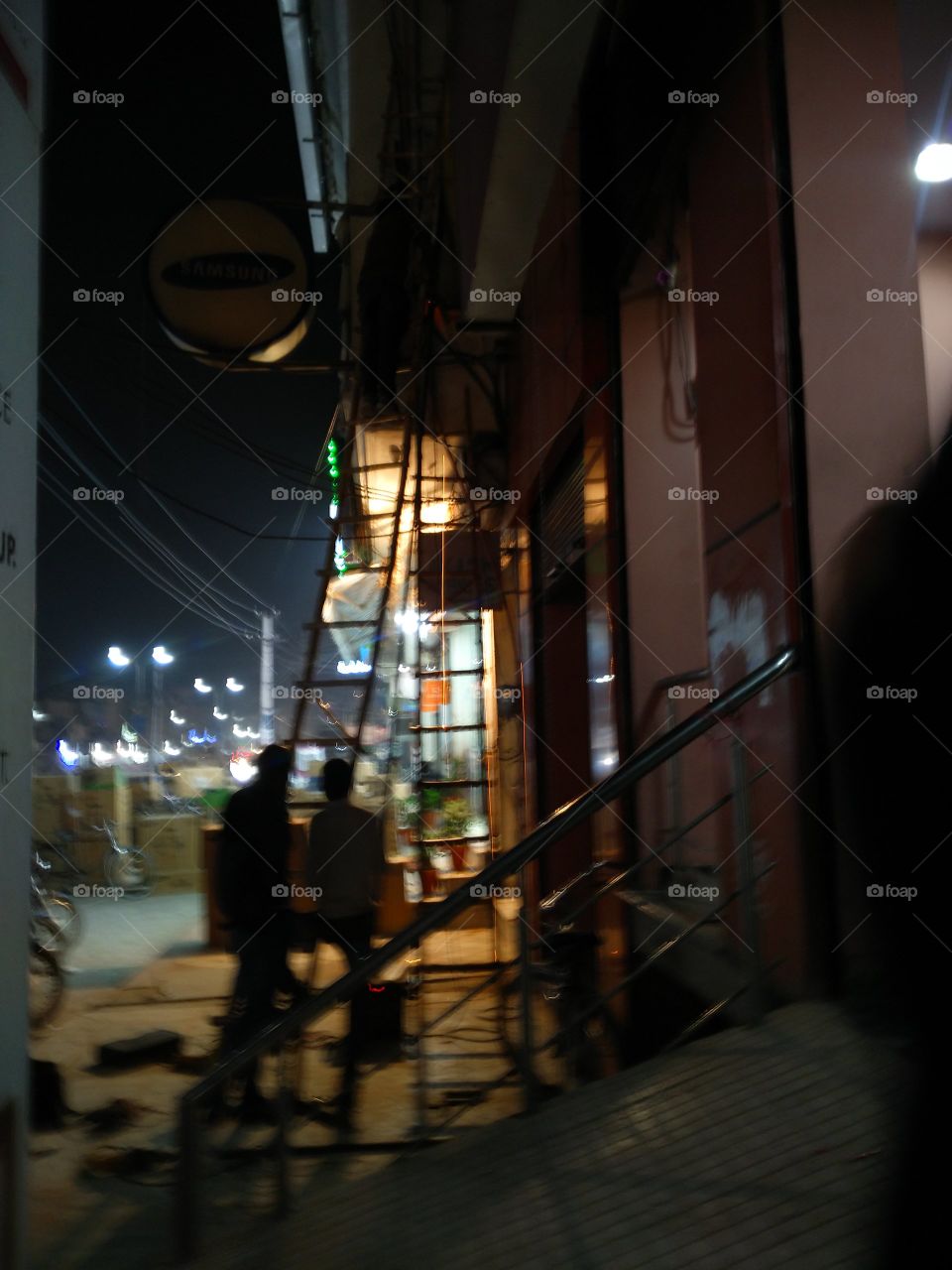 market place at night