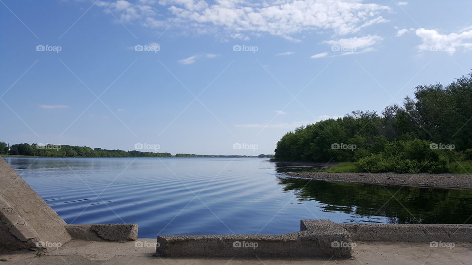 peaceful and calm on the river