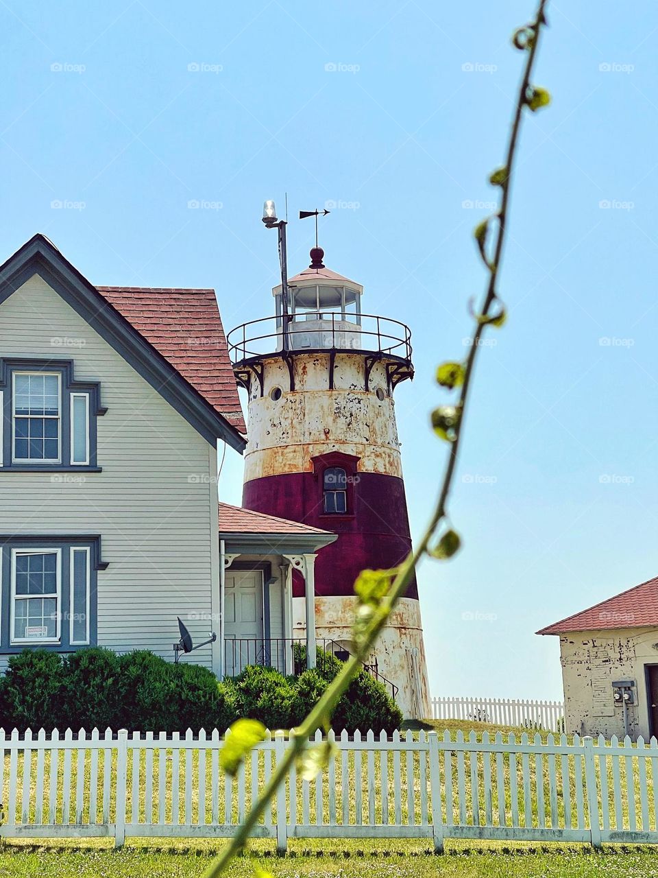 An historic lighthouse on the coast 