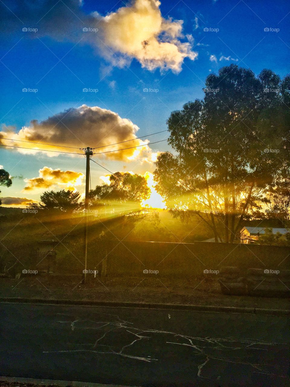 Sun down.. my view across the road 