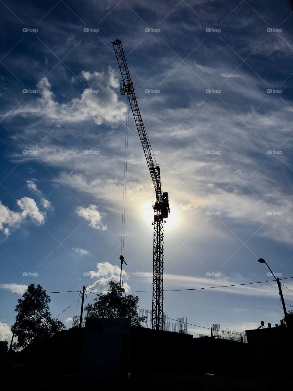 Construction crane buildings
