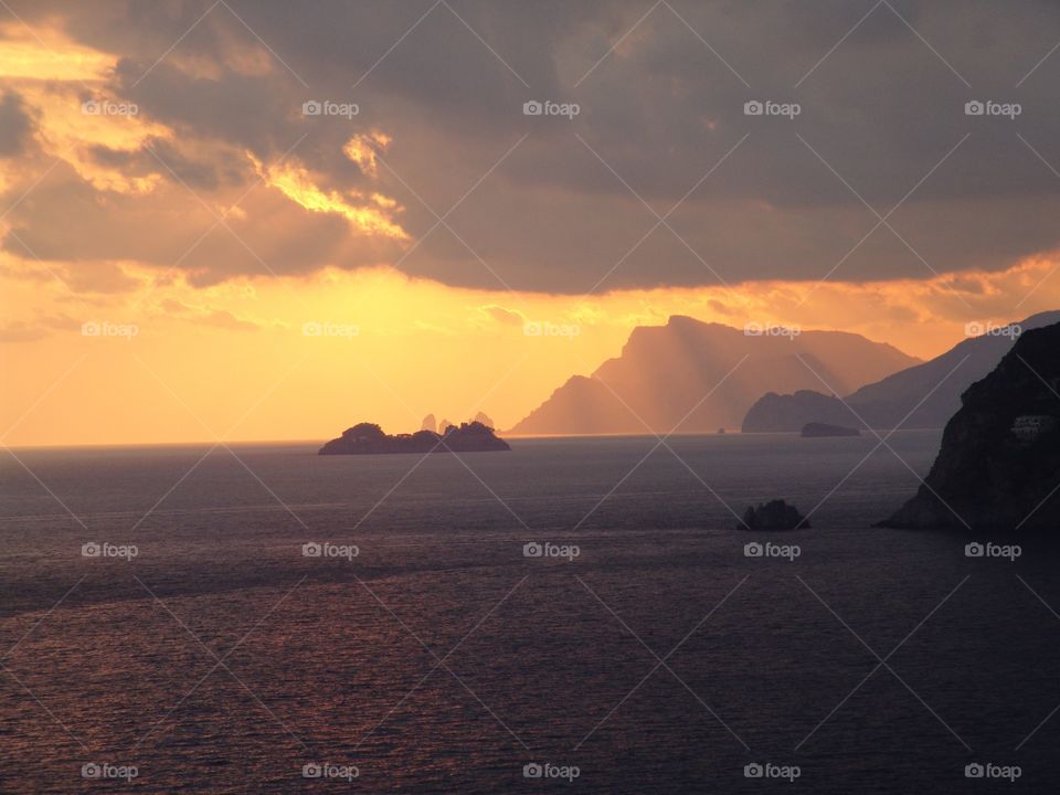 Isle of Capri. from amalfi coast