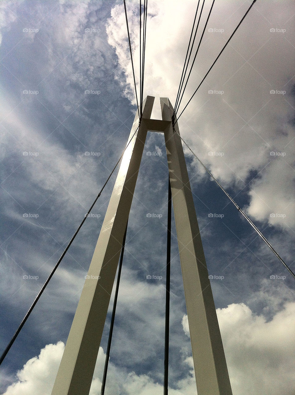 sky summer clouds bridge by chris7ben